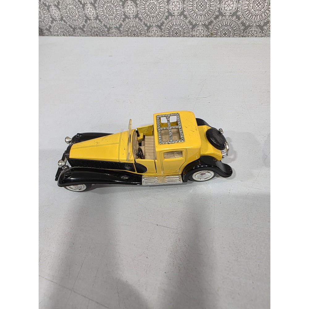 Vintage Yellow Black Toy Cars Replica Antique Vehicle Collectible Die Cast Metal - Picture 5 of 13